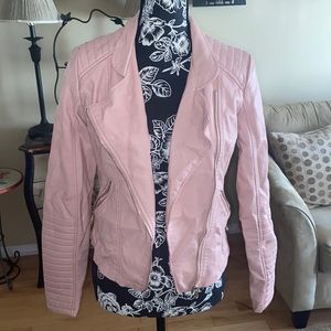 Pink leather jacket
